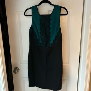 The Limited Green and Black Sleeveless Dress